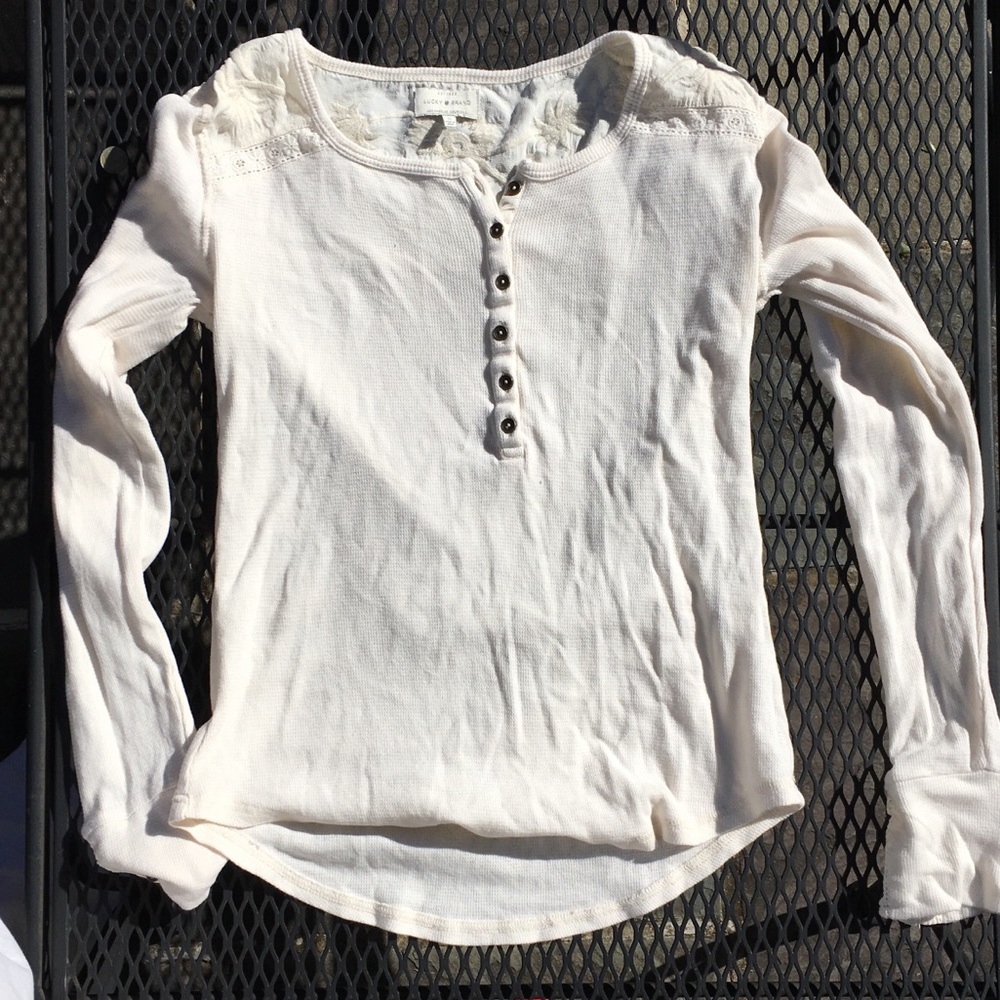 Lucky brand cream Henley